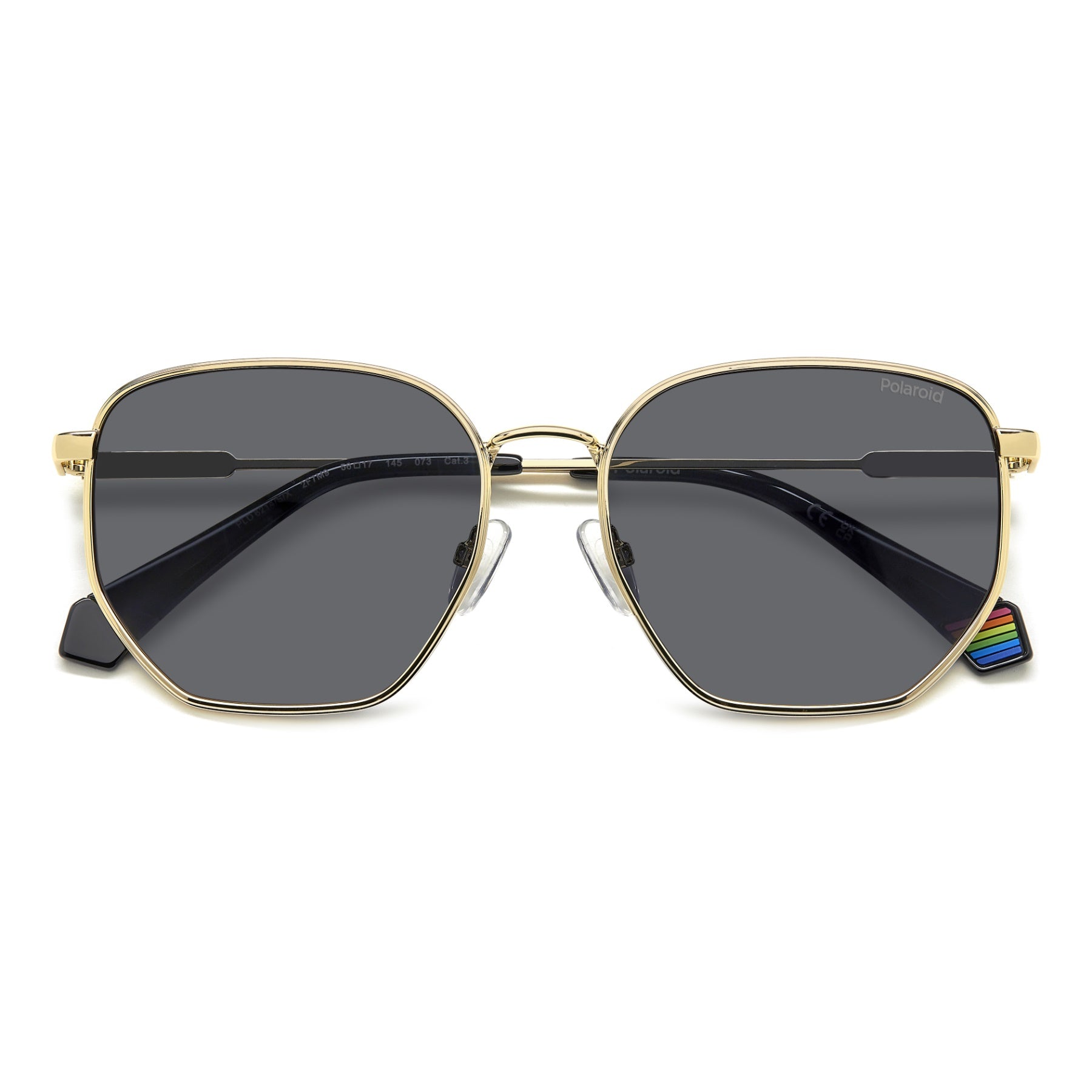 Polaroid Unisex Sonnenbrille Pld 6224/S/X – Rechteckiger Flat-Top-Design, Bold Bügel Mit Metallinsert, Stylisch & Bequem