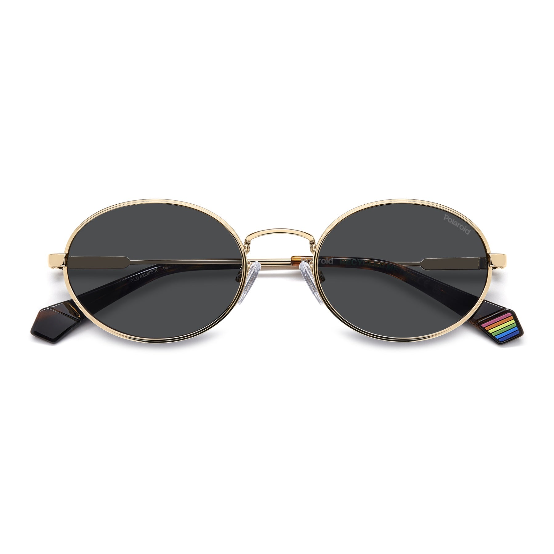 Polaroid Unisex Sonnenbrille Pld 6224/S/X – Rechteckiger Flat-Top-Design, Bold Bügel Mit Metallinsert, Stylisch & Bequem
